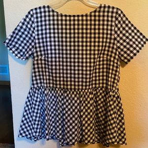 gingham tie top
